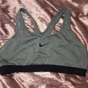 Nike Pro | Grey Sports Bra | L